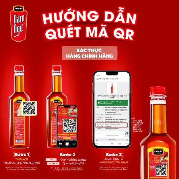 Hướng dẫn quét mã QR Code trên bao bì Nam Ngư